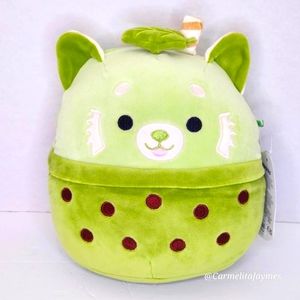 EITAN🧋Boba Green Red Panda Original Squishmallow by Kellytoy ☆》NWT《☆